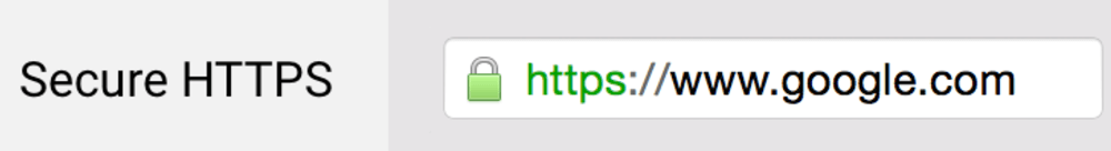 HTTPS secure appearance in address bar